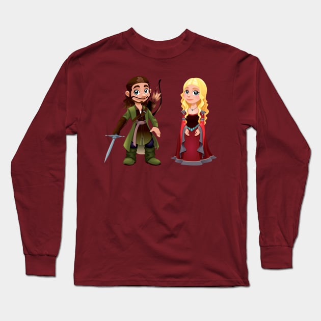 Medieval Couple Long Sleeve T-Shirt by ddraw
